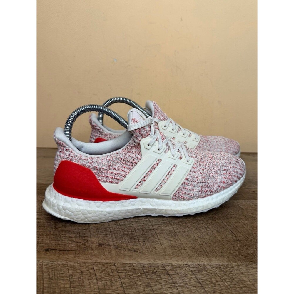 adidas Ultra Boost 4.0 Chalk White Active Red Womans size 7.5 Shoes Running